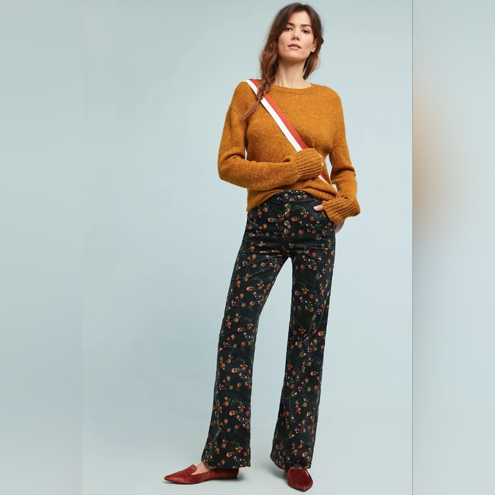 Anthropologie Pilcro Corduroy High-Rise Wide-Leg Jeans